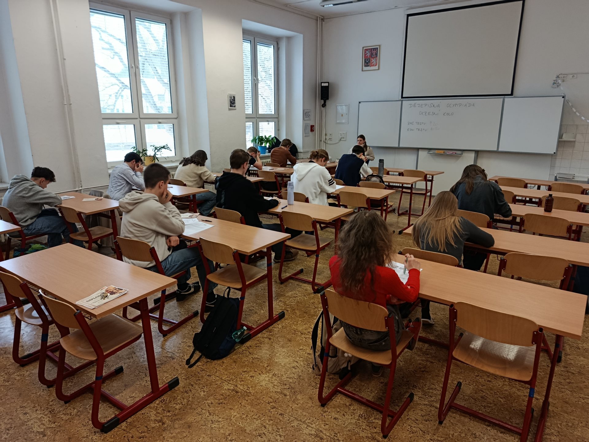 Žáci v průběhu soutěže