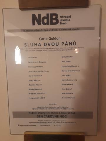 Představení Sluha dvou pánů